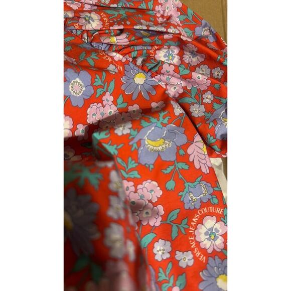 Versace Jeans Couture floral print Crop Top Red - Picture 7 of 9
